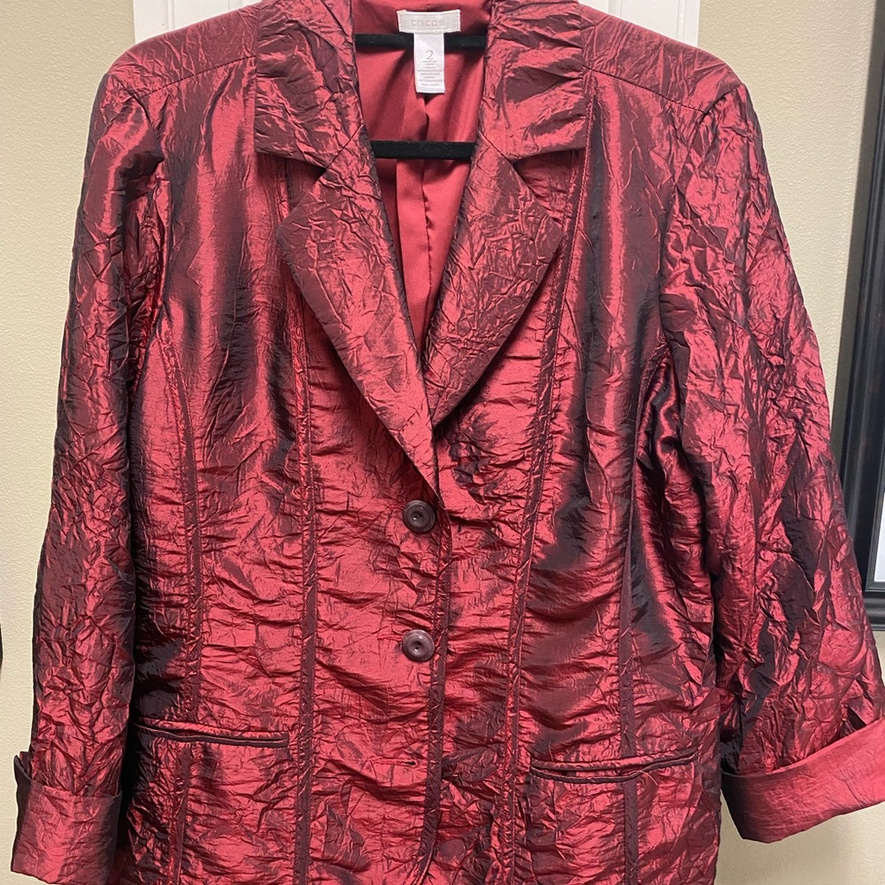 Chicos dark red jacket